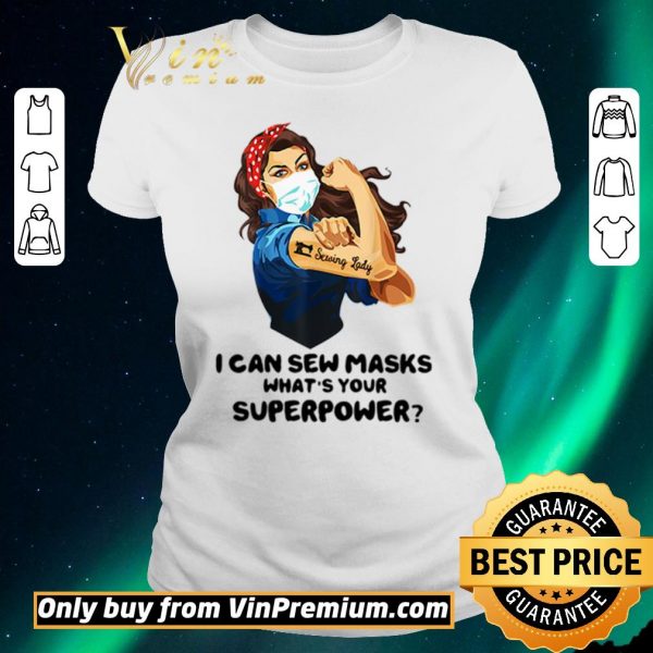 Original Strong woman tattoos Sewing Lady I can dew mask what’s your superpower shirt sweater