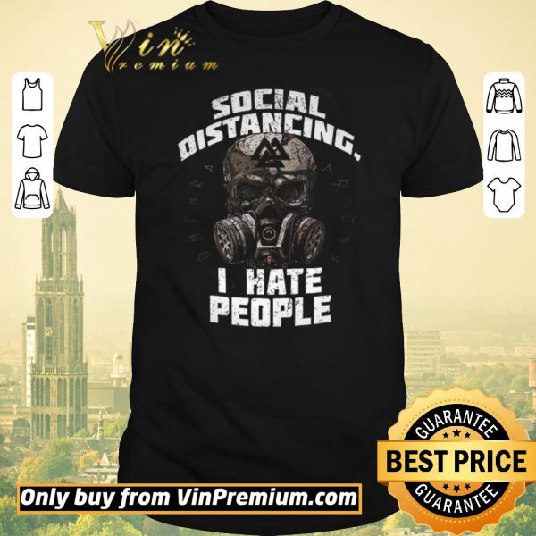 Hot Skull Mask Social Distancing I Hate People shirt sweater