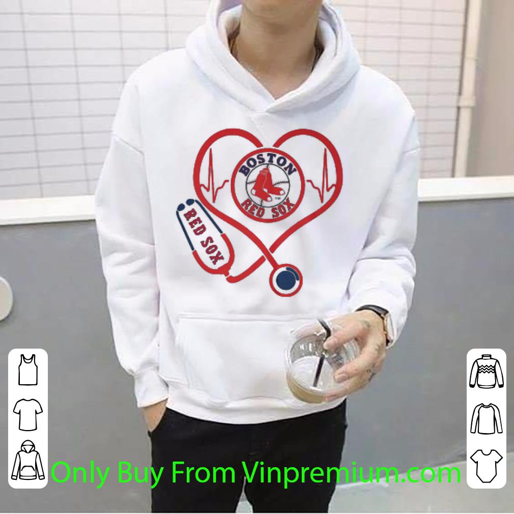 dfaef520 pretty love boston red sox stethoscope heartbeat shirt 4 - Pretty Love Boston Red Sox Stethoscope Heartbeat shirt