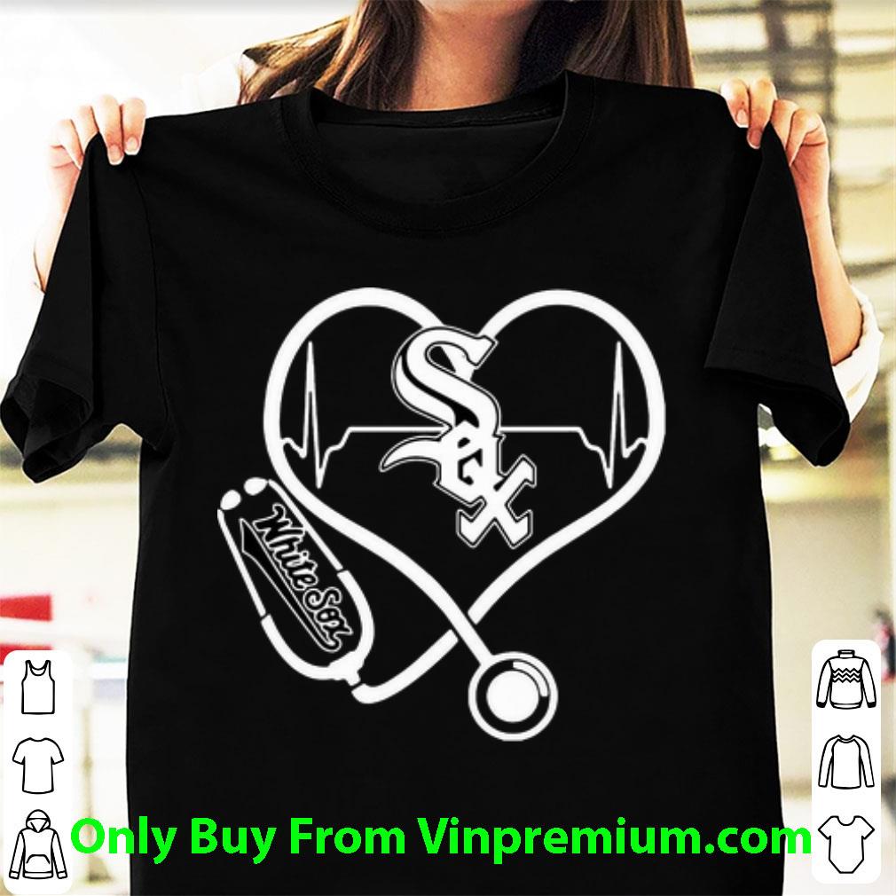 Official Chicago White Sox Heartbeat Nurse Stethoscope shirt