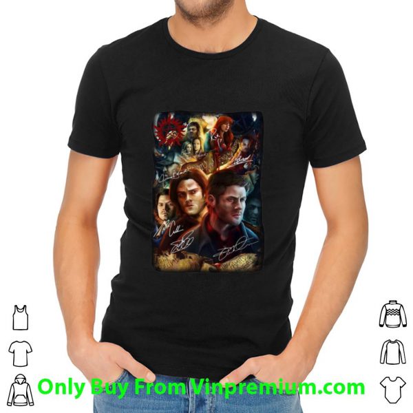 Awesome Supernatural Superheroes Poster Signatures shirt