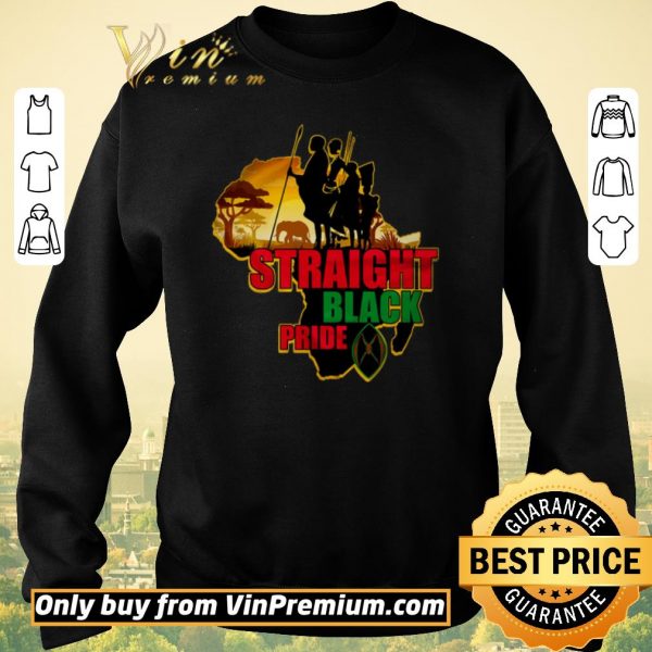 Funny Straight Black Pride shirt sweater