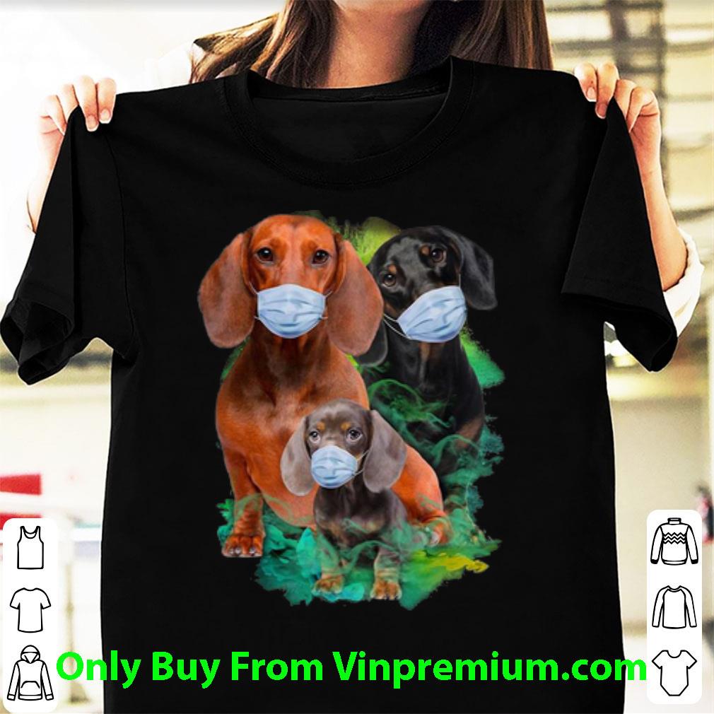 Awesome Dachshunds Mask Coronavirus Dog Lovers shirt