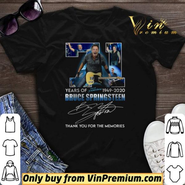 71 Years Of 1349 2020 Bruce Springsteen Signature Thank You For The Memories shirt sweater