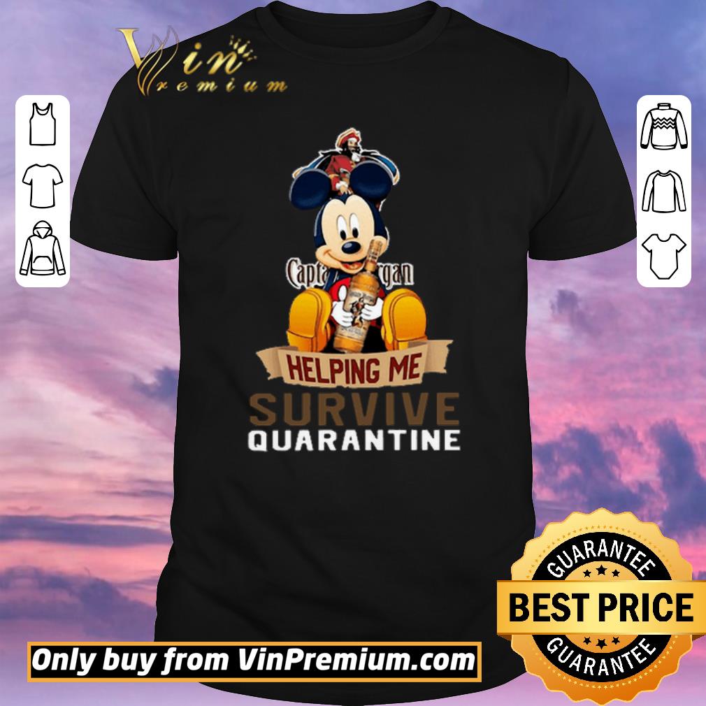 Original Mickey mouse captain morgan helping me survive quarantine shirt sweater