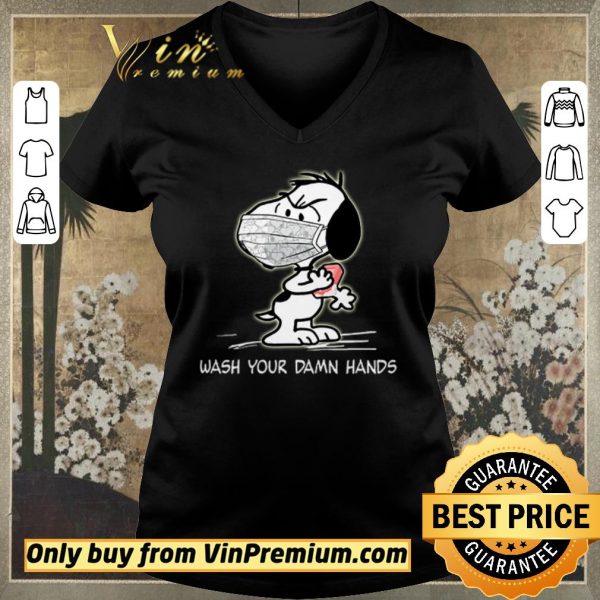 Nice Snoopy wearing mask wash your damn hands shirt sweater
