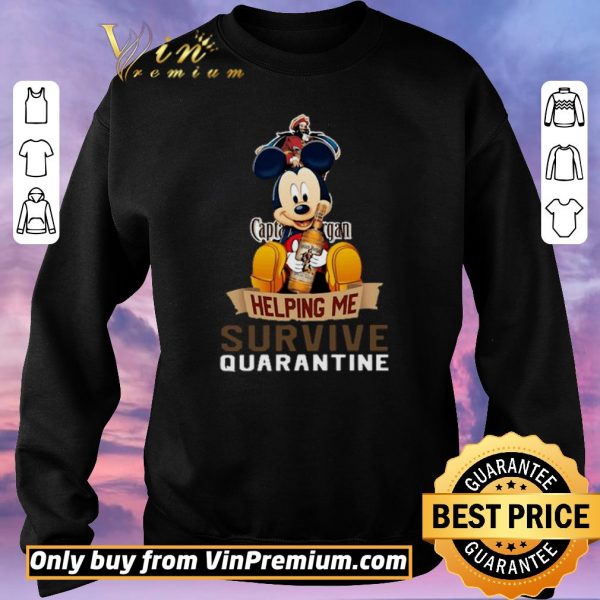 Original Mickey mouse captain morgan helping me survive quarantine shirt sweater