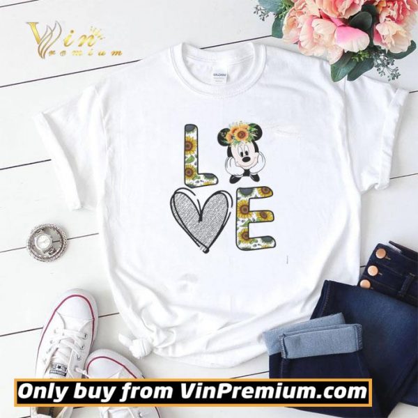 Love Mickey Mouse Sunflower shirt sweater