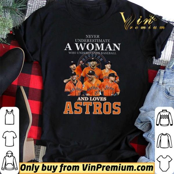 Never Underestimate A Woman Who Understands Baseball And Love Astros shirt sweater