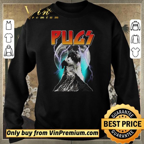 Pretty Pugs moon mountain lightning shirt sweater