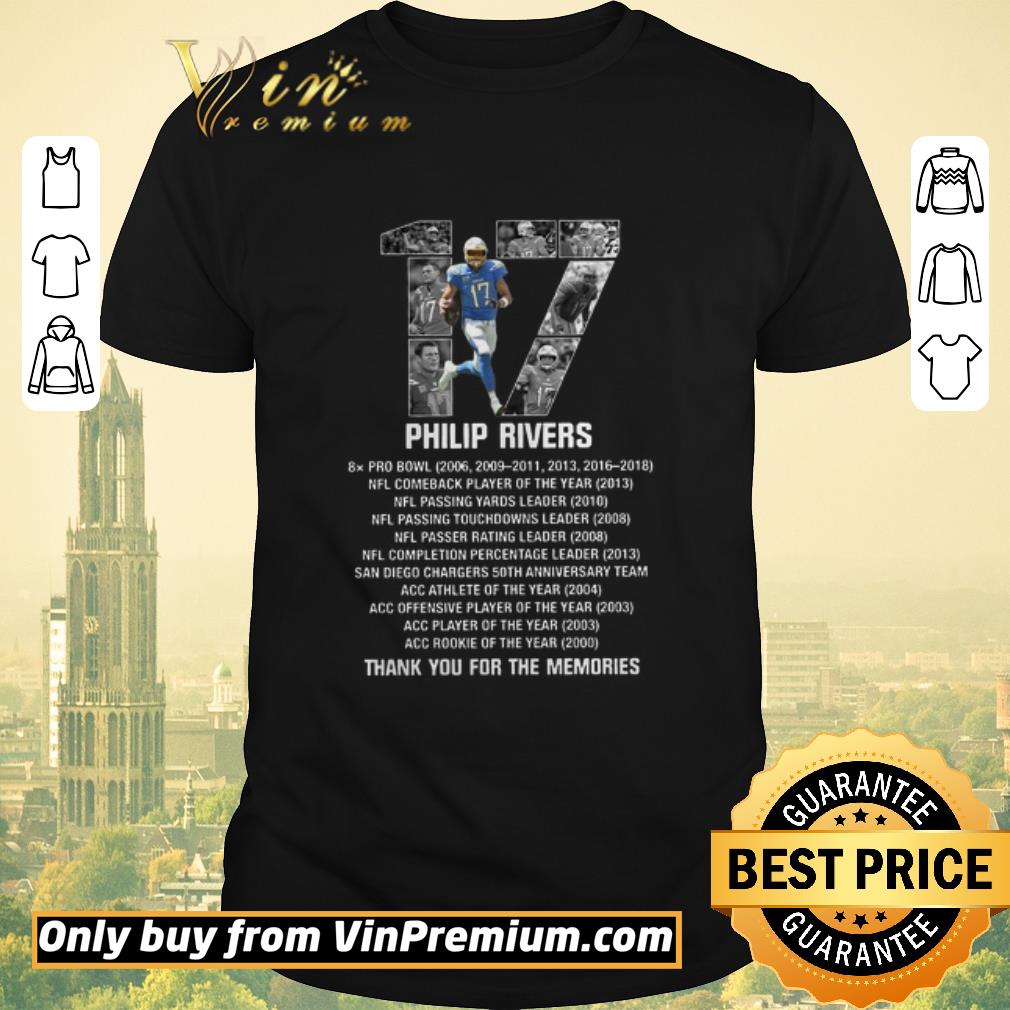 Top 17 Philip Rivers Thank You For The Memories shirt sweater