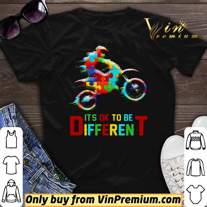 Autism Awareness Motorbike it’s ok to be different shirt sweater