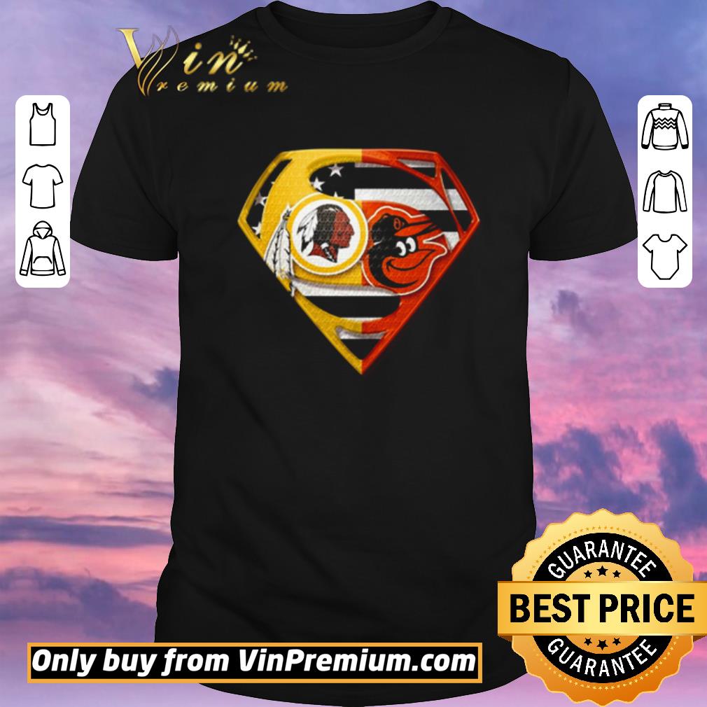 Hot Superman Washington Redskins and Baltimore Orioles shirt sweater