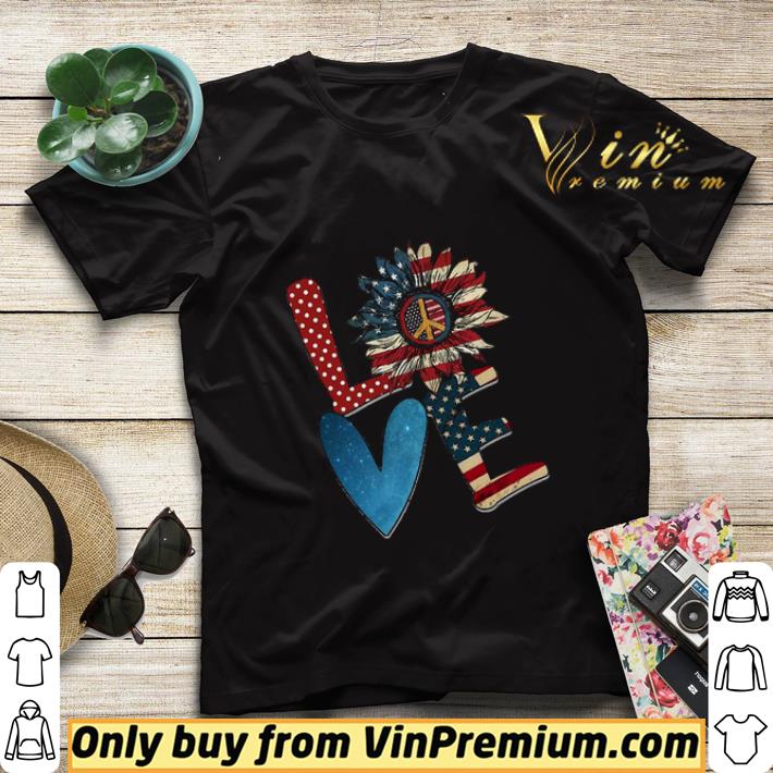 Love Sunflower American Flag shirt sweater 11a71409 love sunflower american flag shirt sweater 4 - Love Sunflower American Flag shirt sweater