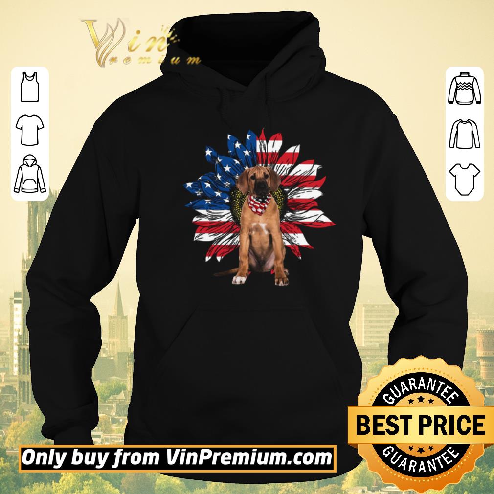 1279b0cb pretty rhodesian ridgeback sunflowers american flag shirt sweater 4 - Pretty Rhodesian Ridgeback Sunflowers American Flag shirt sweater