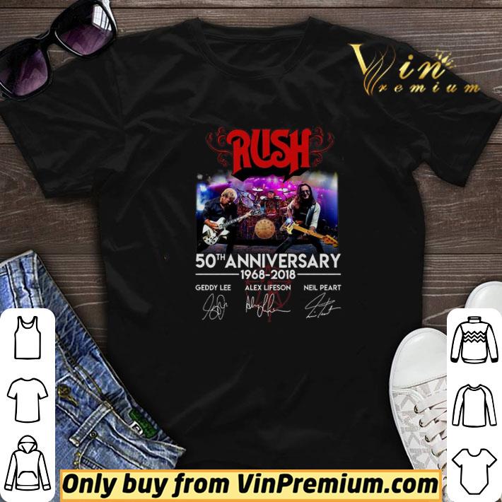 50th Anniversary Rush Band 1968-2018 signatures shirt sweater