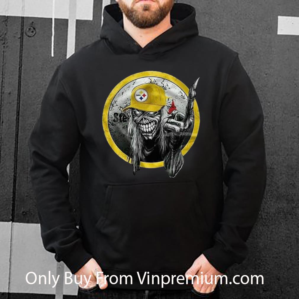 248e1571 pretty skull iron maiden pittsburgh steelers shirt 4 - Pretty Skull Iron Maiden Pittsburgh Steelers shirt