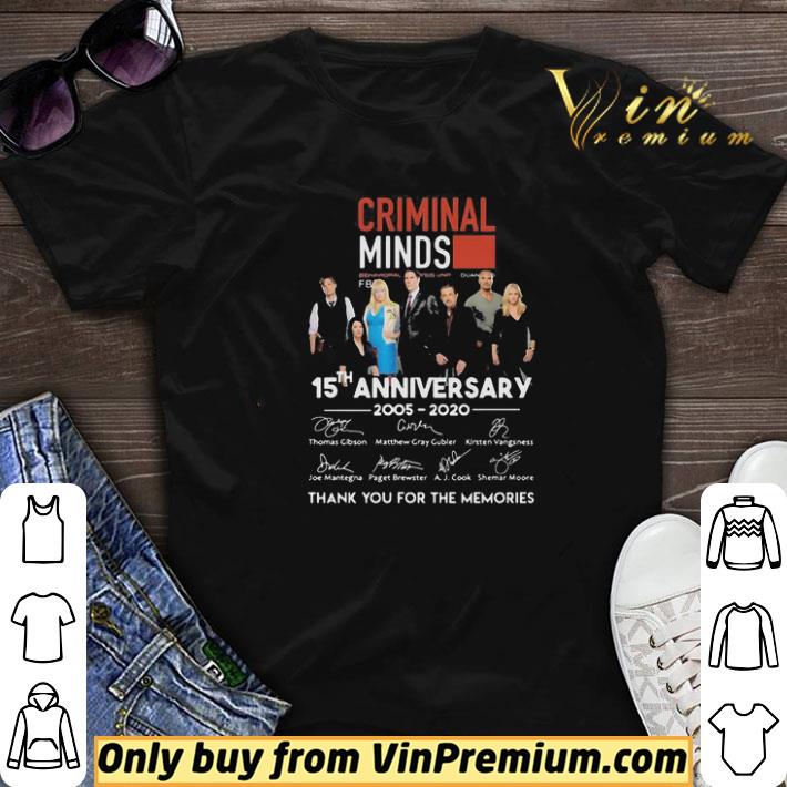 Criminal Minds 15th anniversary 2005 2020 signatures thank you for memories shirt sweater