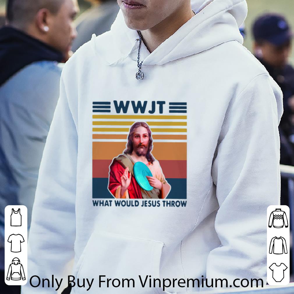 3187c40b top vintage wwjt what would jesus throw shirt 4 - Top Vintage WWJT What Would Jesus Throw shirt