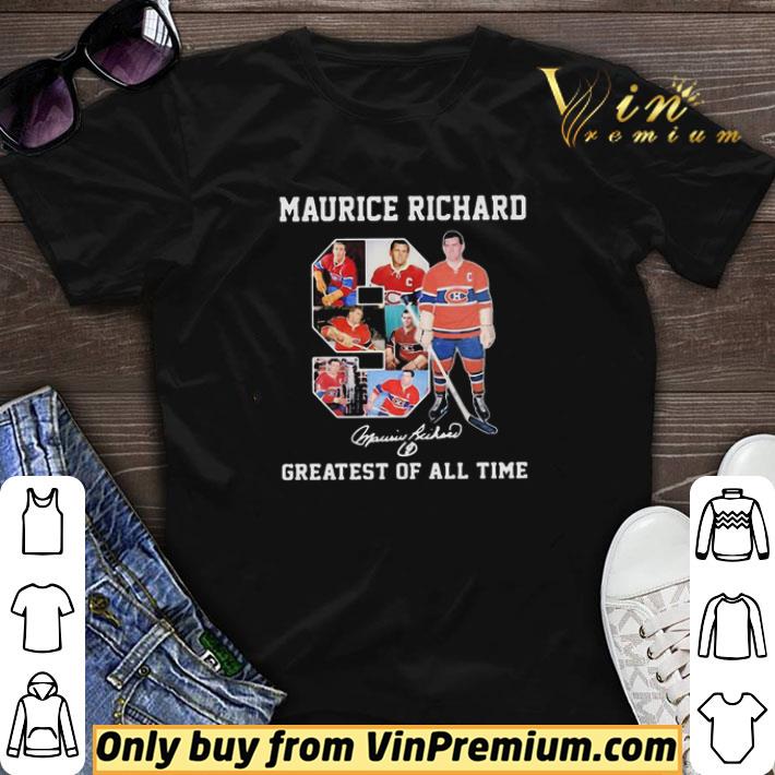 9 Maurice Richard Montreal Canadiens signature greatest of all time shirt sweater