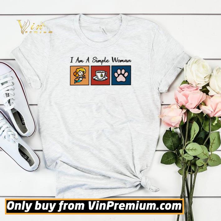 35de2b17 pretty i am a simple woman mermaid tee and dog paws shirt sweater 4 - Pretty I am a simple woman mermaid tee and dog paws shirt sweater