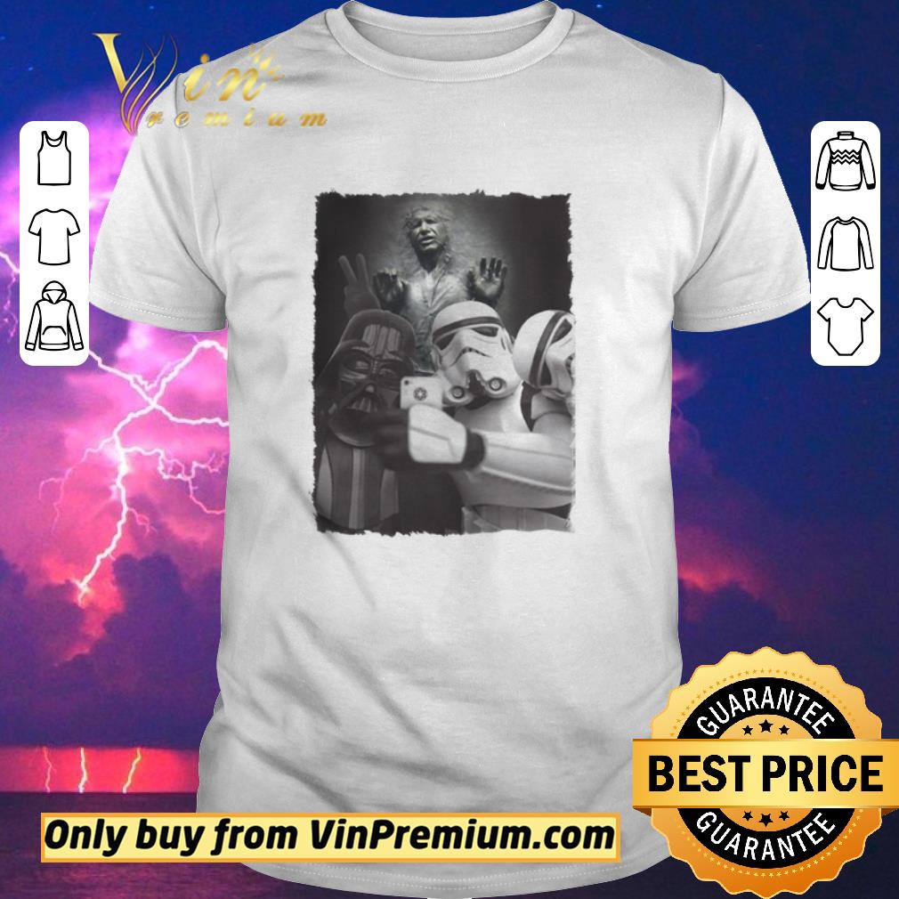 Nice Star wars darth vader and stormtroopers selfie han solo frozen carbonite shirt sweater