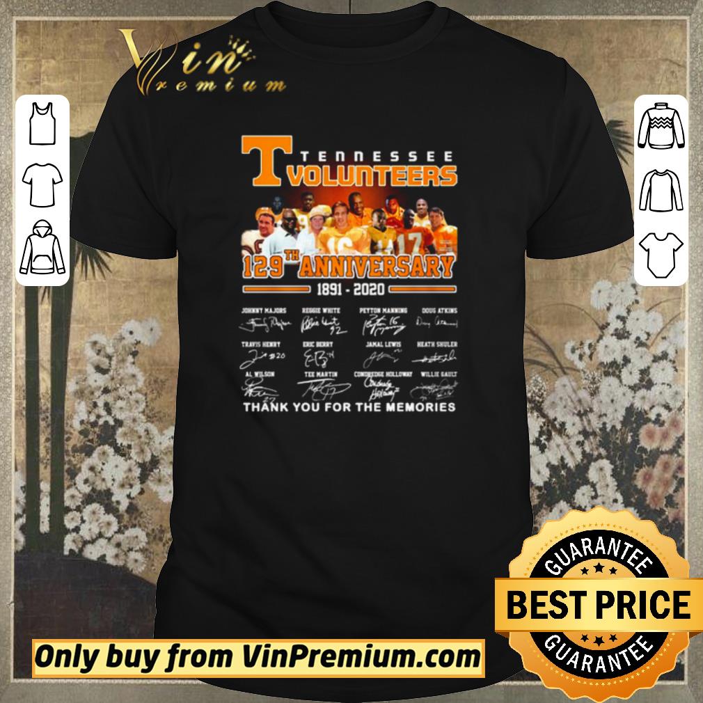 Hot Top ennessee Volunteers 129th anniversary 1981 2020 thank you for the memories shirt sweater