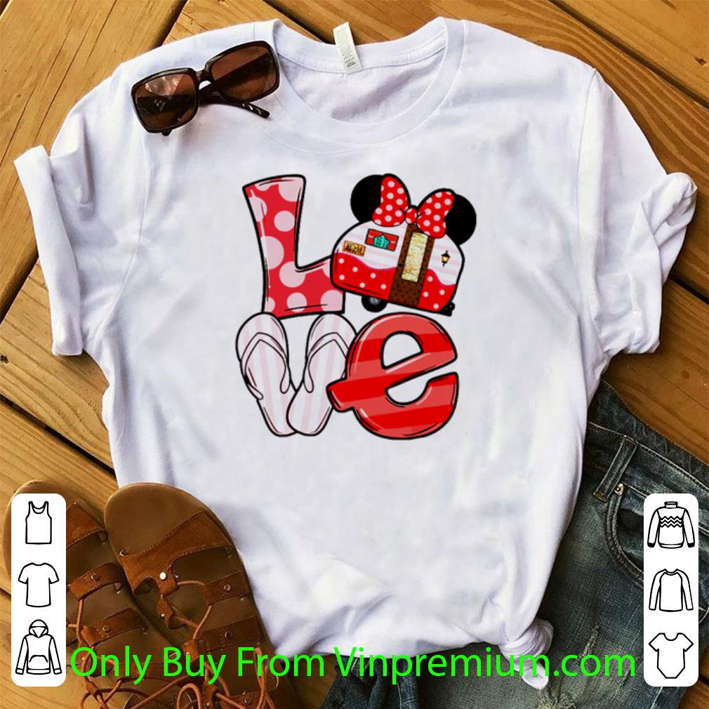 Hot Love Minnie Mouse Camping Flip Flops shirt