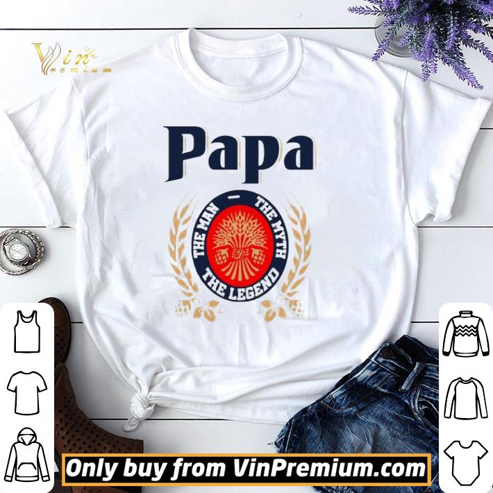 papa the man the myth the legend Miller Lite Father’s day shirt sweater