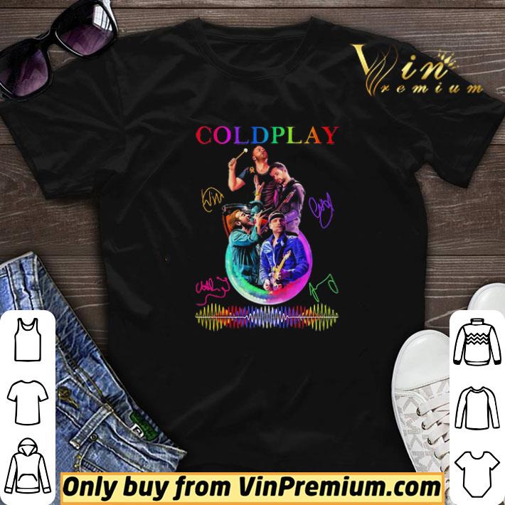 Coldplay band colors signatures shirt sweater