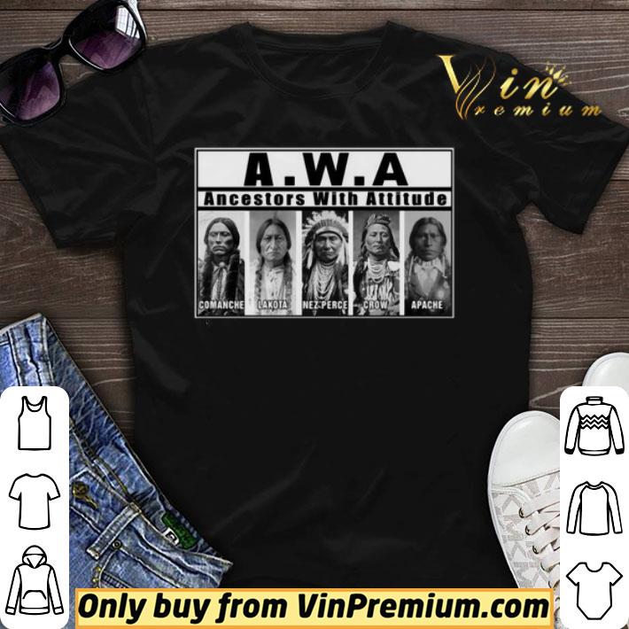AWA Ancestors with attitude Comanche Lakota Nez Perce shirt sweater