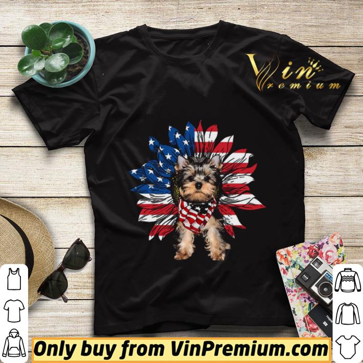 54b1bbec yorkshire terrier sunflowers american flag shirt sweater 4 - Yorkshire Terrier Sunflowers American Flag shirt sweater