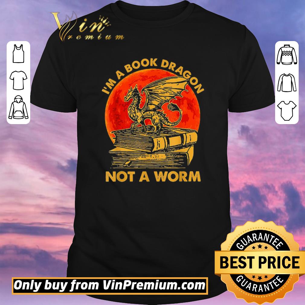 Nice I'm A Book Dragon Not A Worm Sunset shirt sweater