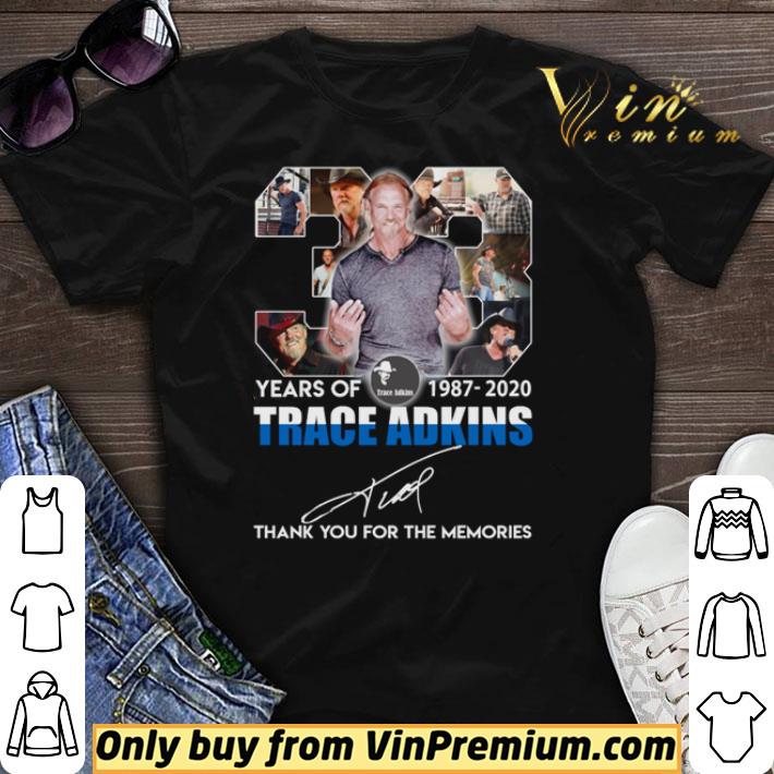 33 Years of Trace Adkins 1987 2020 signature thank you for the memories shirt sweater