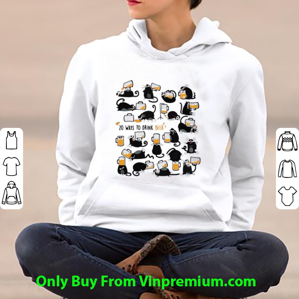6df48bb1 original cats 20 ways to drink beer cat and beer lovers shirt 4 - Original Cats 20 Ways To Drink Beer Cat And Beer Lovers shirt