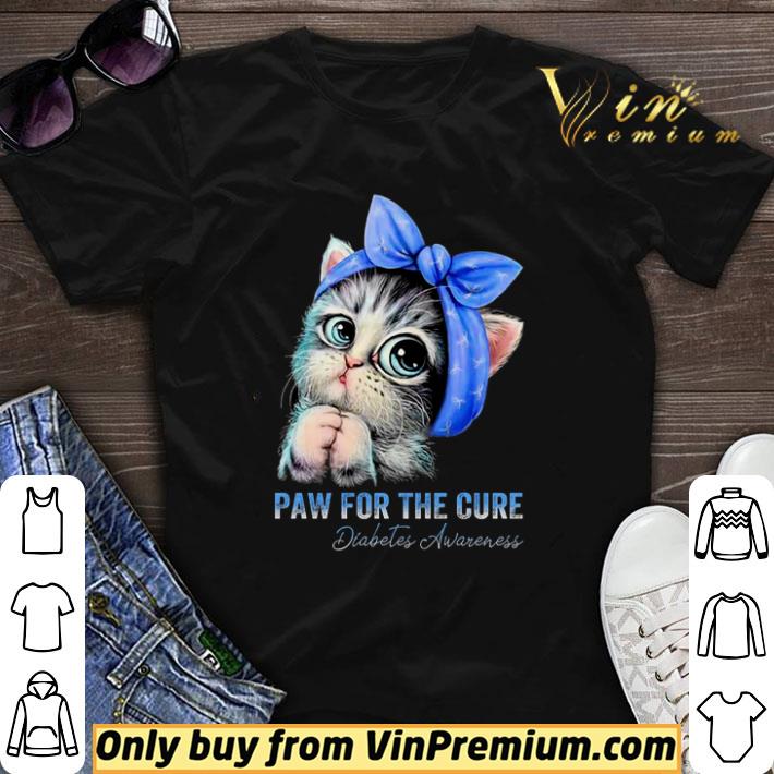 Cat Paw For The Cure Diabetes Awareness shirt sweater