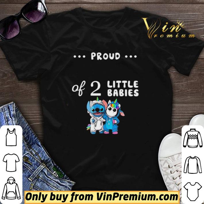 Baby Stitch and unicorn proud of 2 little babies shirt sweater