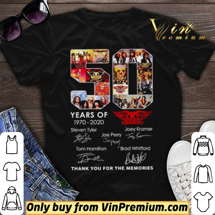50 years of Aerosmith 1970 2020 thank you for the memories shirt sweater