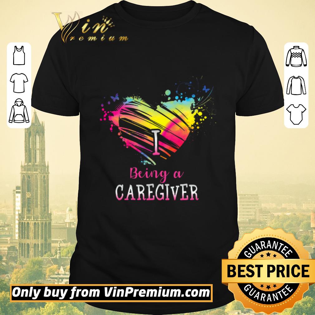 Awesome Heart I Being A Caregiver Watercolor shirt sweater
