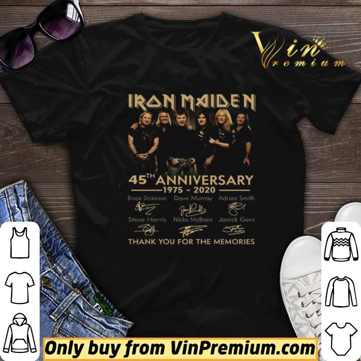 Iron Maiden 45th Anniversary 1975 2020 Signature Thank You For The Memories shirt sweater Iron Maiden 45th Anniversary 1975 2020 Signature Thank You For The Memories shirt sweater