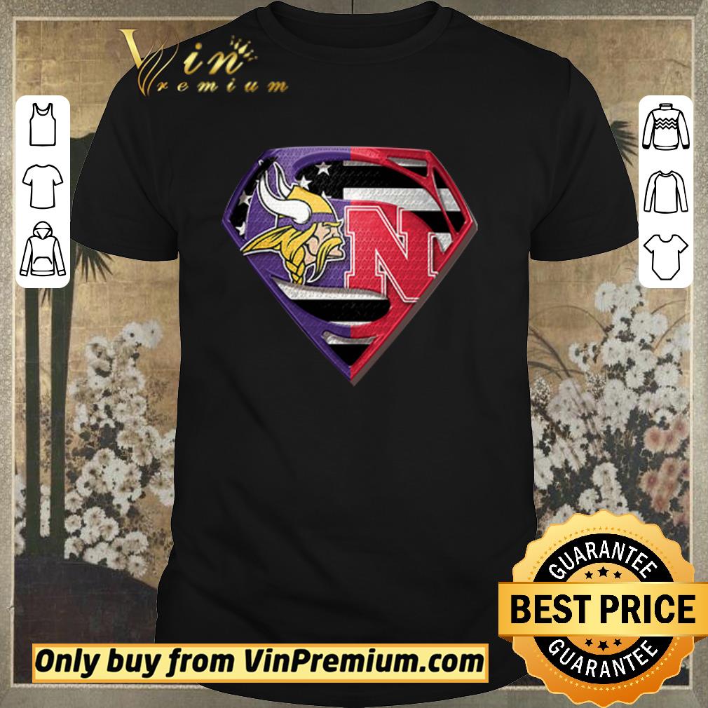 Pretty Vikings Minnesota and Nebraska Cornhuskers Superman shirt sweater