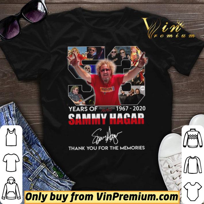 53 Years Of Sammy Hagar 1967 2020 Signature Thank You For The Memories shirt sweater