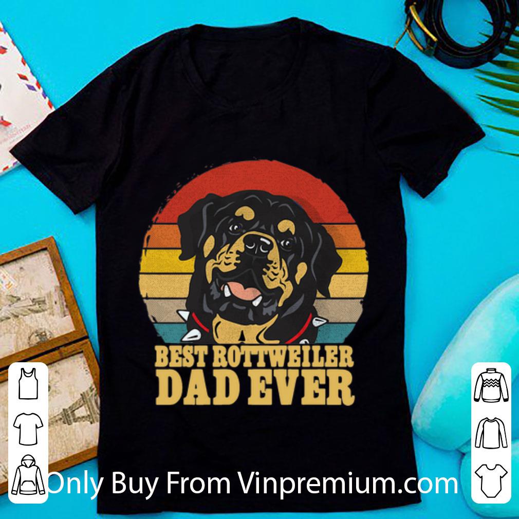 Awesome Vintage Best Rottweiler Dad Ever Father's Day shirt