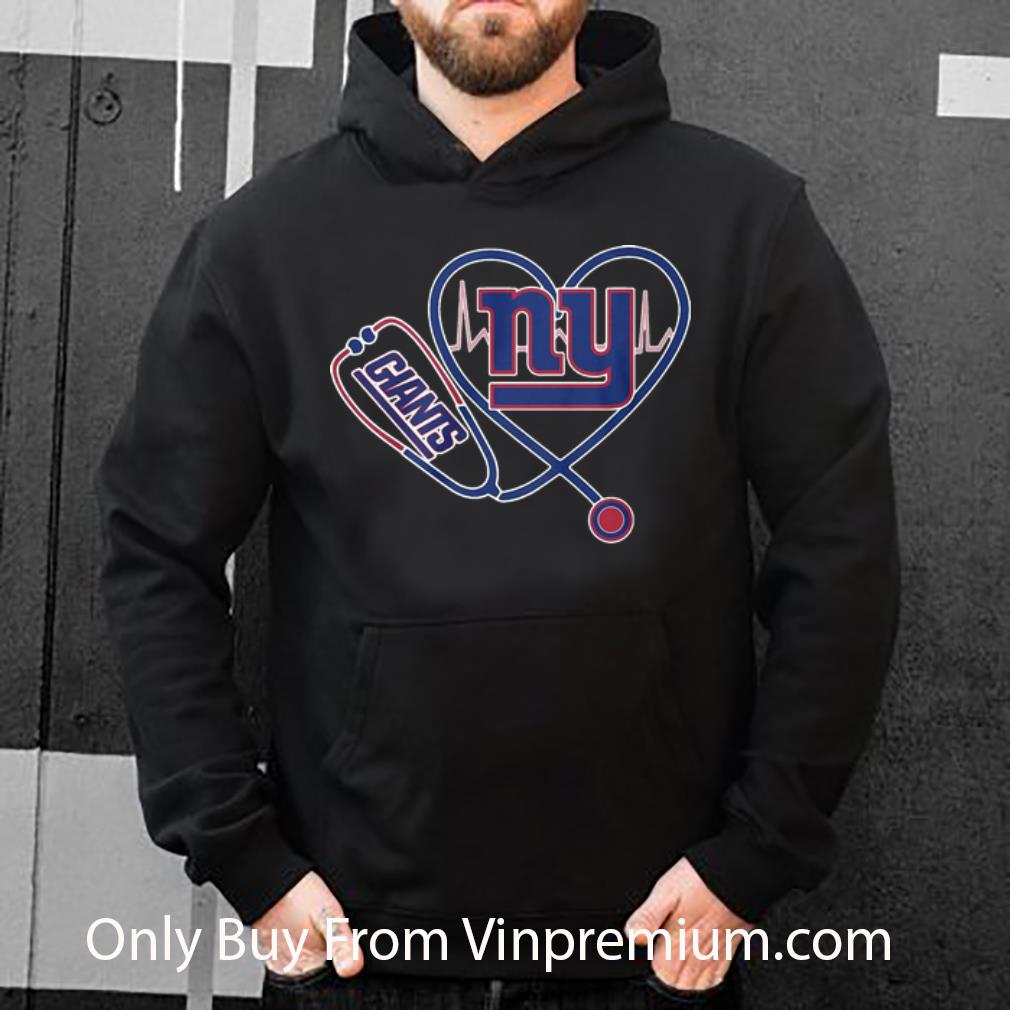 8982182f hot new york giants heartbeat nurse stethoscope shirt 4 - Hot New York Giants Heartbeat Nurse Stethoscope shirt