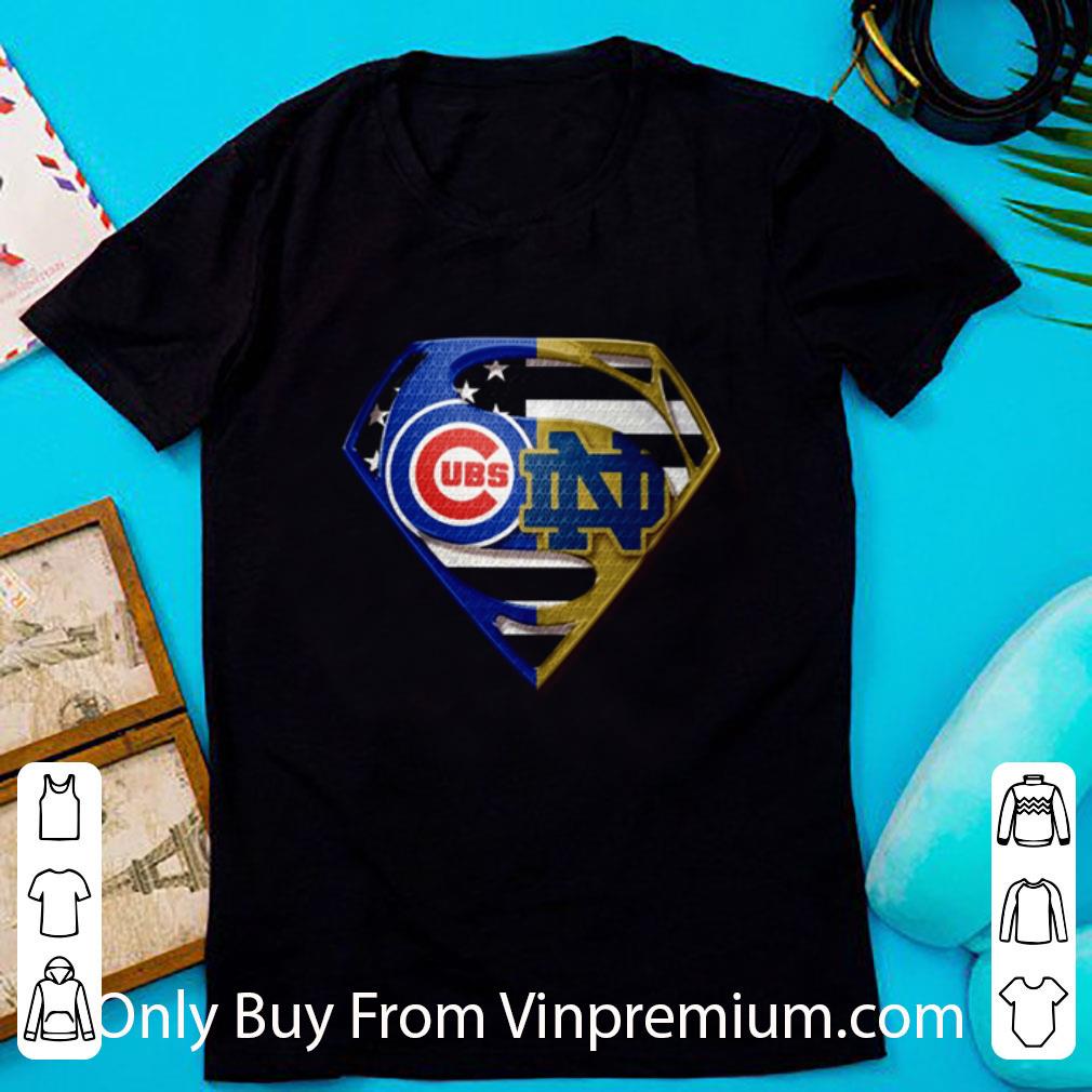 Hot Chicago Cubs And Notre Dame Fighting Inside Superman shirt
