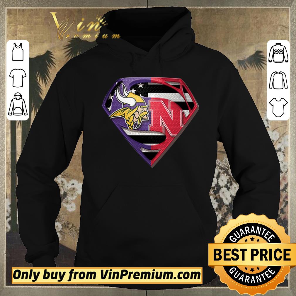8e9e6f75 pretty vikings minnesota and nebraska cornhuskers superman shirt sweater 4 - Pretty Vikings Minnesota and Nebraska Cornhuskers Superman shirt sweater