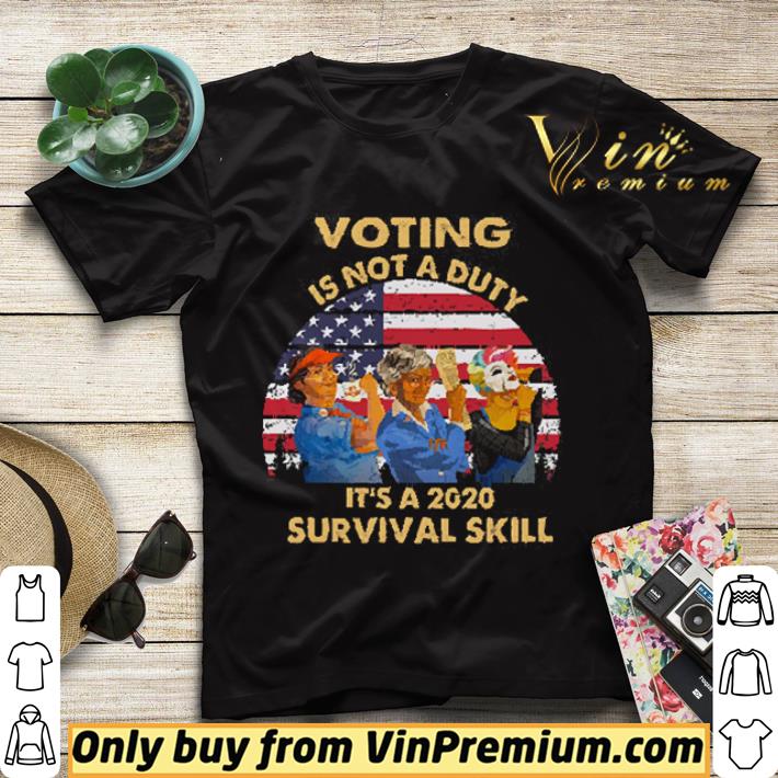 95afcae5 american flag voting is not a duty it s a 2020 survival skill shirt sweater 4 - American Flag Voting Is Not A Duty It's A 2020 Survival Skill shirt sweater