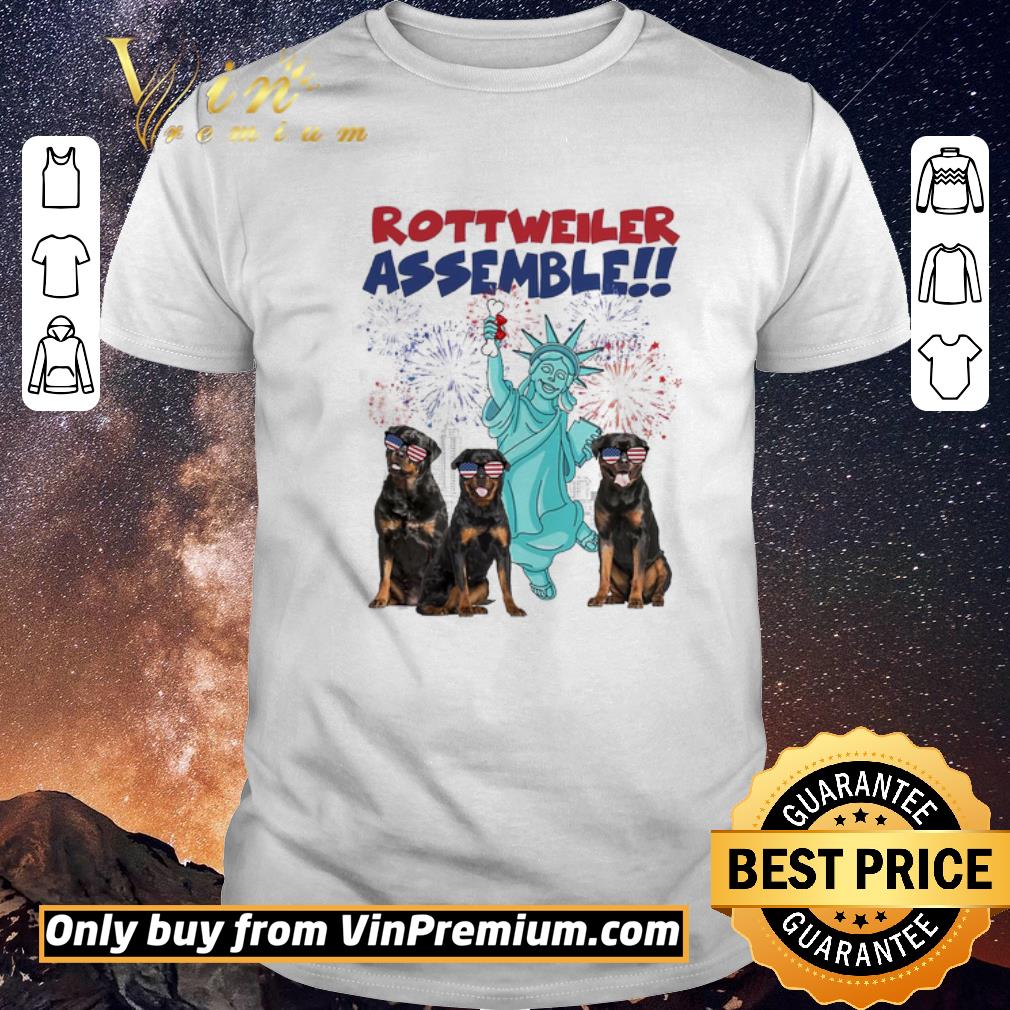 Official Rottweiler Assemble happy independence American shirt sweater