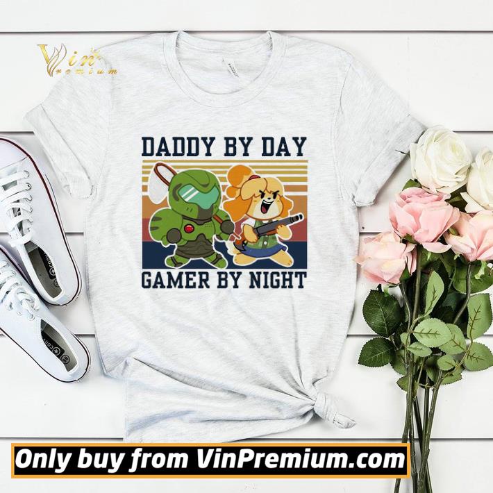 9a56cb7a doomguy and isabelle daddy by day gamer by night vintage shirt sweater 4 - Doomguy and Isabelle Daddy By Day Gamer by Night Vintage shirt sweater