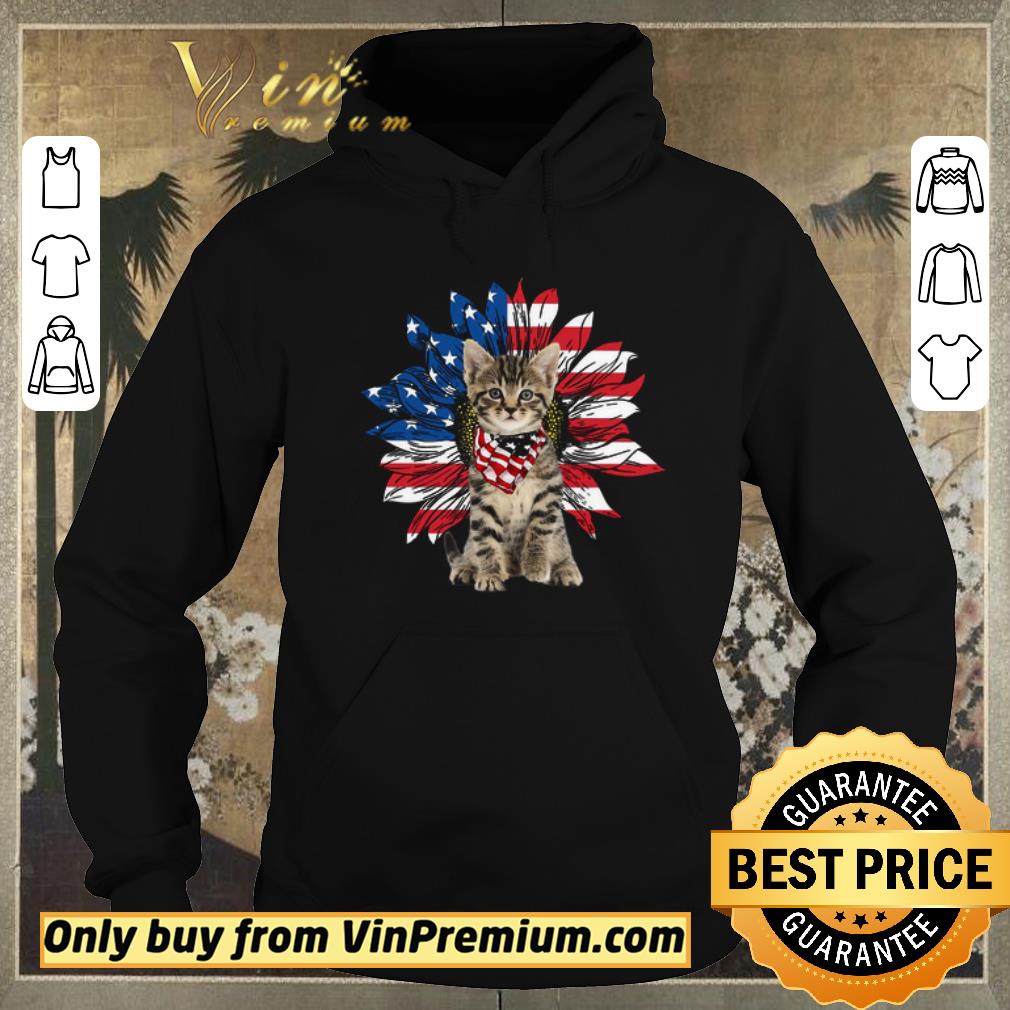 a0ecfaec nice cat sunflowers american flag shirt sweater 4 - Nice Cat Sunflowers American Flag shirt sweater